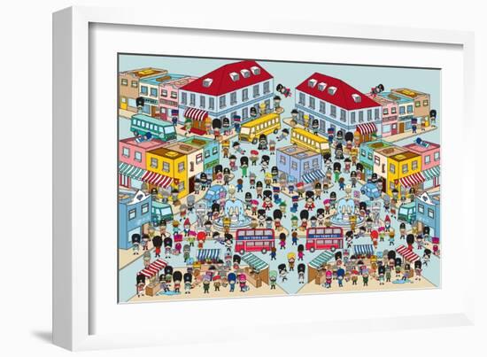 Toy Soldiers - Town-The Paper Stone-Framed Giclee Print