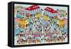 Toy Soldiers - Town-The Paper Stone-Framed Stretched Canvas