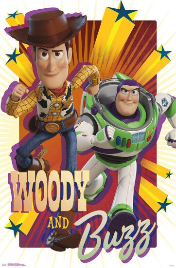 TOY STORY 4 - WOODY & BUZZ-null-Lamina Framed Poster