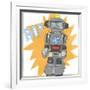 Toy Tin Robots II-Jennifer Parker-Framed Premium Giclee Print