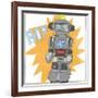 Toy Tin Robots II-Jennifer Parker-Framed Art Print