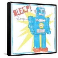 Toy Tin Robots III-Jennifer Parker-Framed Stretched Canvas