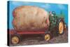 Toy Tractor Hauling Giant Potato-null-Stretched Canvas