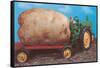 Toy Tractor Hauling Giant Potato-null-Framed Stretched Canvas