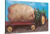 Toy Tractor Hauling Giant Potato-null-Stretched Canvas