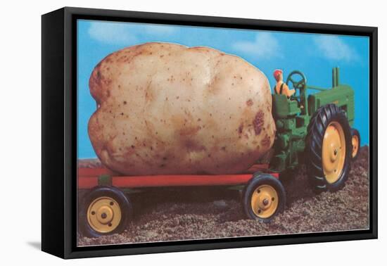 Toy Tractor Hauling Giant Potato-null-Framed Stretched Canvas