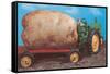 Toy Tractor Hauling Giant Potato-null-Framed Stretched Canvas