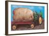 Toy Tractor Hauling Giant Potato-null-Framed Art Print