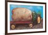 Toy Tractor Hauling Giant Potato-null-Framed Premium Giclee Print