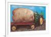 Toy Tractor Hauling Giant Potato-null-Framed Art Print