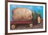 Toy Tractor Hauling Giant Potato-null-Framed Art Print