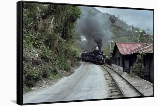 Toy Train En Route for Darjeeling, West Bengal State, India-Sybil Sassoon-Framed Stretched Canvas