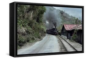 Toy Train En Route for Darjeeling, West Bengal State, India-Sybil Sassoon-Framed Stretched Canvas