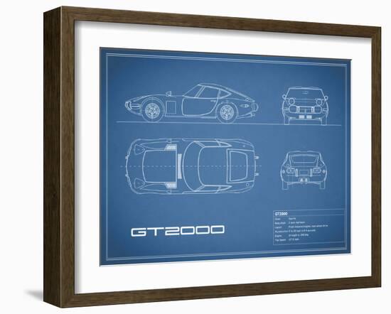 Toyota GT2000-Blue-Mark Rogan-Framed Art Print