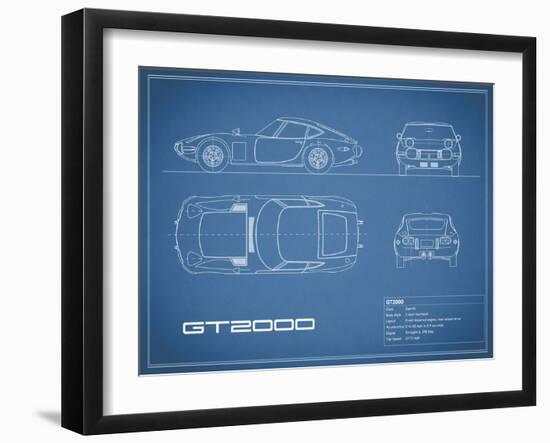 Toyota GT2000-Blue-Mark Rogan-Framed Art Print