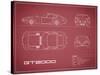 Toyota GT2000-Maroon-Mark Rogan-Stretched Canvas