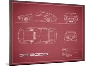 Toyota GT2000-Maroon-Mark Rogan-Mounted Art Print