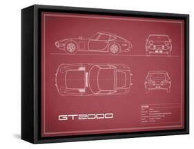 Toyota GT2000-Maroon-Mark Rogan-Framed Stretched Canvas