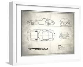 Toyota GT2000 White-Mark Rogan-Framed Art Print