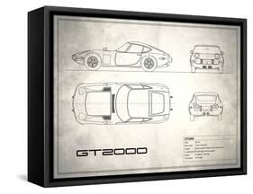 Toyota GT2000 White-Mark Rogan-Framed Stretched Canvas