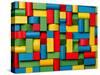 Toys Blocks, Multicolor Wooden Bricks, Group of Colorful Building Game Pieces-Vladimirs-Stretched Canvas