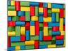 Toys Blocks, Multicolor Wooden Bricks, Group of Colorful Building Game Pieces-Vladimirs-Mounted Photographic Print