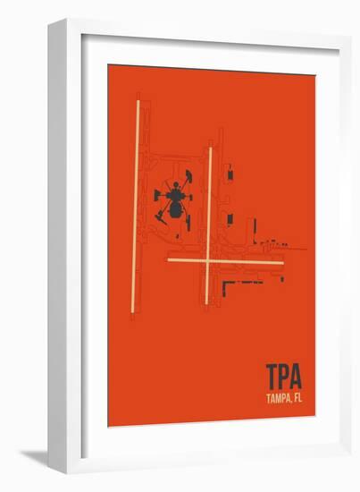 TPA Airport Layout-08 Left-Framed Giclee Print