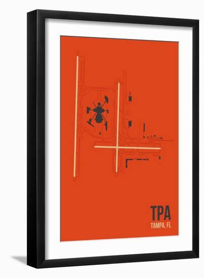 TPA Airport Layout-08 Left-Framed Premium Giclee Print