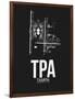 TPA Tampa Airport Black-NaxArt-Framed Art Print