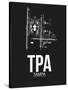 TPA Tampa Airport Black-NaxArt-Stretched Canvas