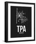 TPA Tampa Airport Black-NaxArt-Framed Art Print