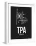 TPA Tampa Airport Black-NaxArt-Framed Art Print