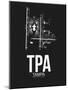 TPA Tampa Airport Black-NaxArt-Mounted Art Print