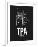 TPA Tampa Airport Black-NaxArt-Framed Art Print