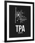 TPA Tampa Airport Black-NaxArt-Framed Art Print