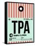 TPA Tampa Luggage Tag 1-NaxArt-Framed Stretched Canvas