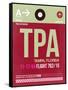 TPA Tampa Luggage Tag II-NaxArt-Framed Stretched Canvas