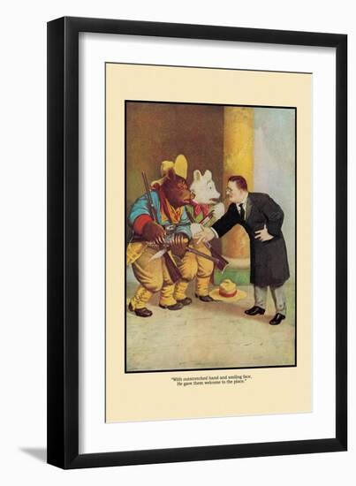 Tr Welcomes Gun-Toting Bears-null-Framed Art Print