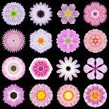Yellow Concentric Flower Center: Mandala Kaleidoscopic Design-tr3gi-Art Print