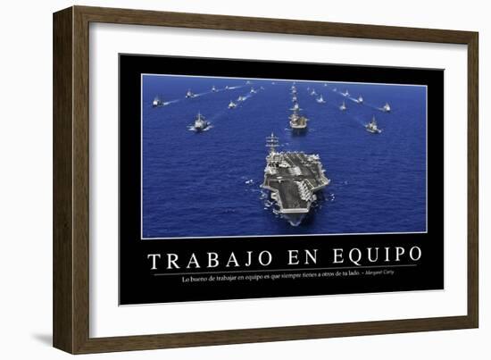 Trabajo En Equipo. Cita Inspiradora Y Póster Motivacional-null-Framed Photographic Print