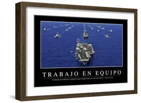 Trabajo En Equipo. Cita Inspiradora Y Póster Motivacional-null-Framed Photographic Print