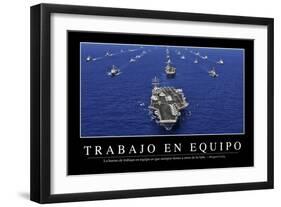 Trabajo En Equipo. Cita Inspiradora Y Póster Motivacional-null-Framed Photographic Print