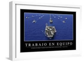 Trabajo En Equipo. Cita Inspiradora Y Póster Motivacional-null-Framed Photographic Print