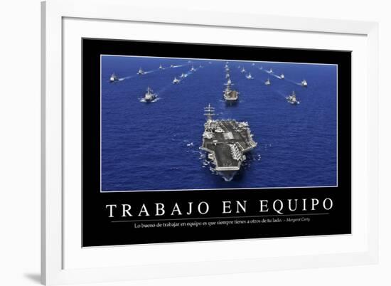 Trabajo En Equipo. Cita Inspiradora Y Póster Motivacional-null-Framed Photographic Print