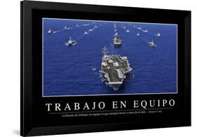 Trabajo En Equipo. Cita Inspiradora Y Póster Motivacional-null-Framed Photographic Print