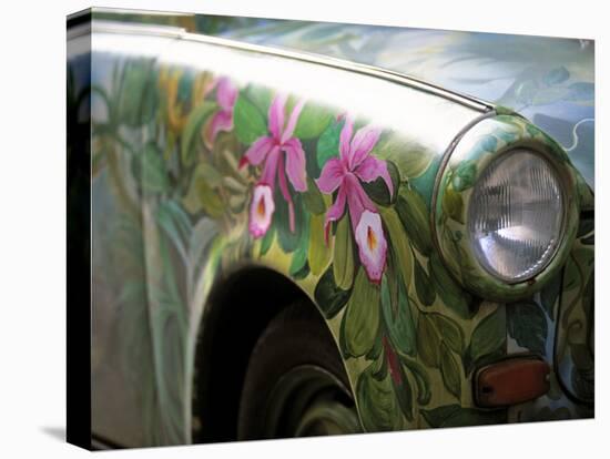 Trabant Car, Berlin, Germany-Walter Bibikow-Stretched Canvas