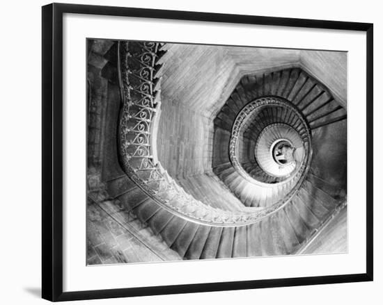 Traboule Staircase, Lyon, France-Walter Bibikow-Framed Photographic Print