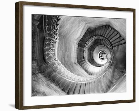 Traboule Staircase, Lyon, France-Walter Bibikow-Framed Photographic Print