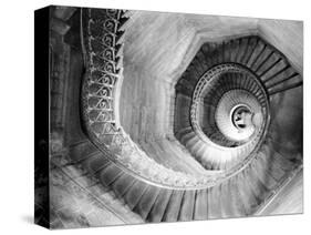 Traboule Staircase, Lyon, France-Walter Bibikow-Stretched Canvas