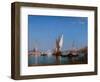 Trabucco and Gondolas on the Basin, Venice 1888 (Oil on Canvas)-Felix Ziem-Framed Giclee Print